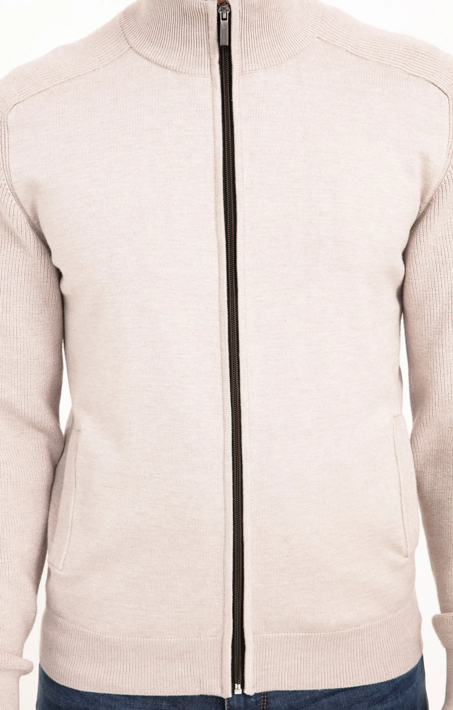 Pulls & Gilets<Armand Thiery Gilet uni détails camel - Beige