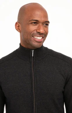 Pulls & Gilets<Armand Thiery Gilet uni détails camel - Chocolat