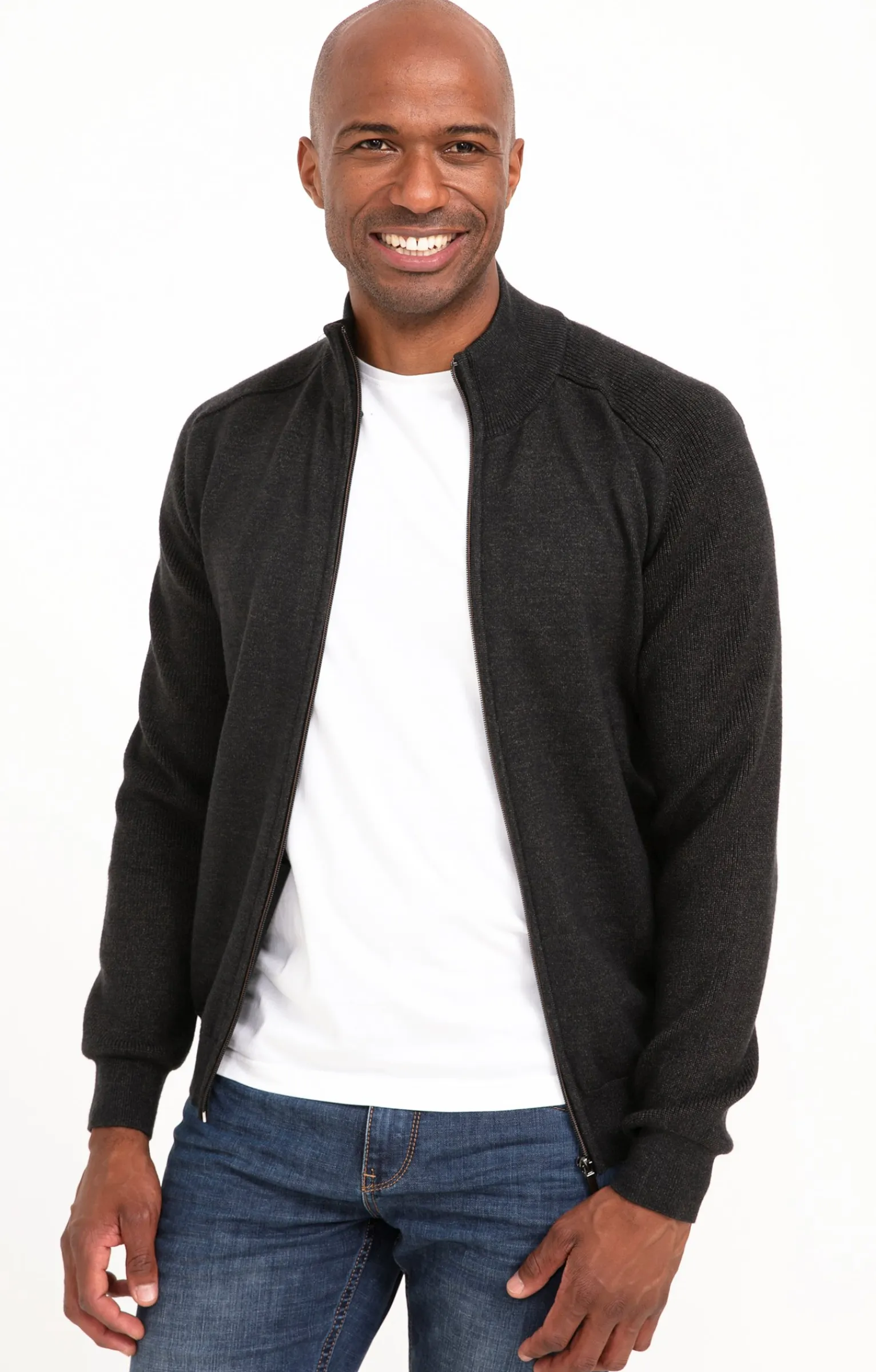 Pulls & Gilets<Armand Thiery Gilet uni détails camel - Chocolat