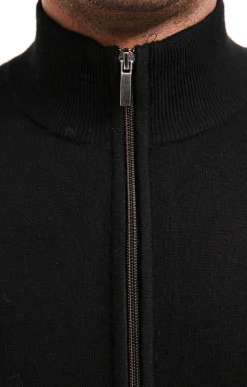 Pulls & Gilets<Armand Thiery Gilet uni détails camel - Noir