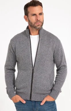 Pulls & Gilets<Armand Thiery Gilet uni en laine - Grismoyen