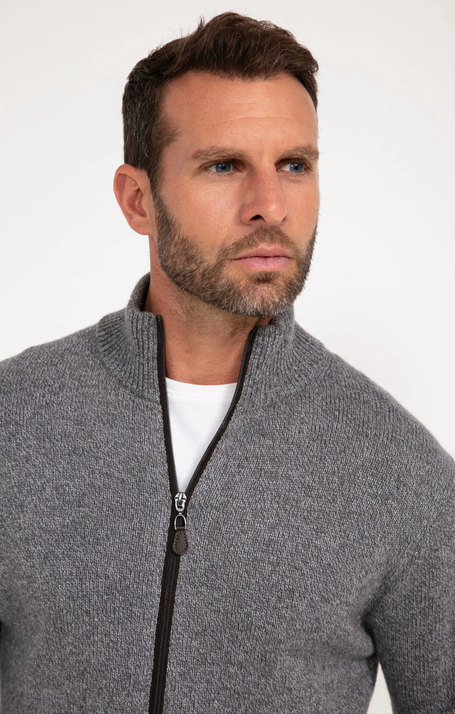 Pulls & Gilets<Armand Thiery Gilet uni en laine - Grismoyen