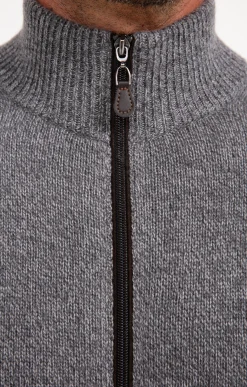 Pulls & Gilets<Armand Thiery Gilet uni en laine - Grismoyen