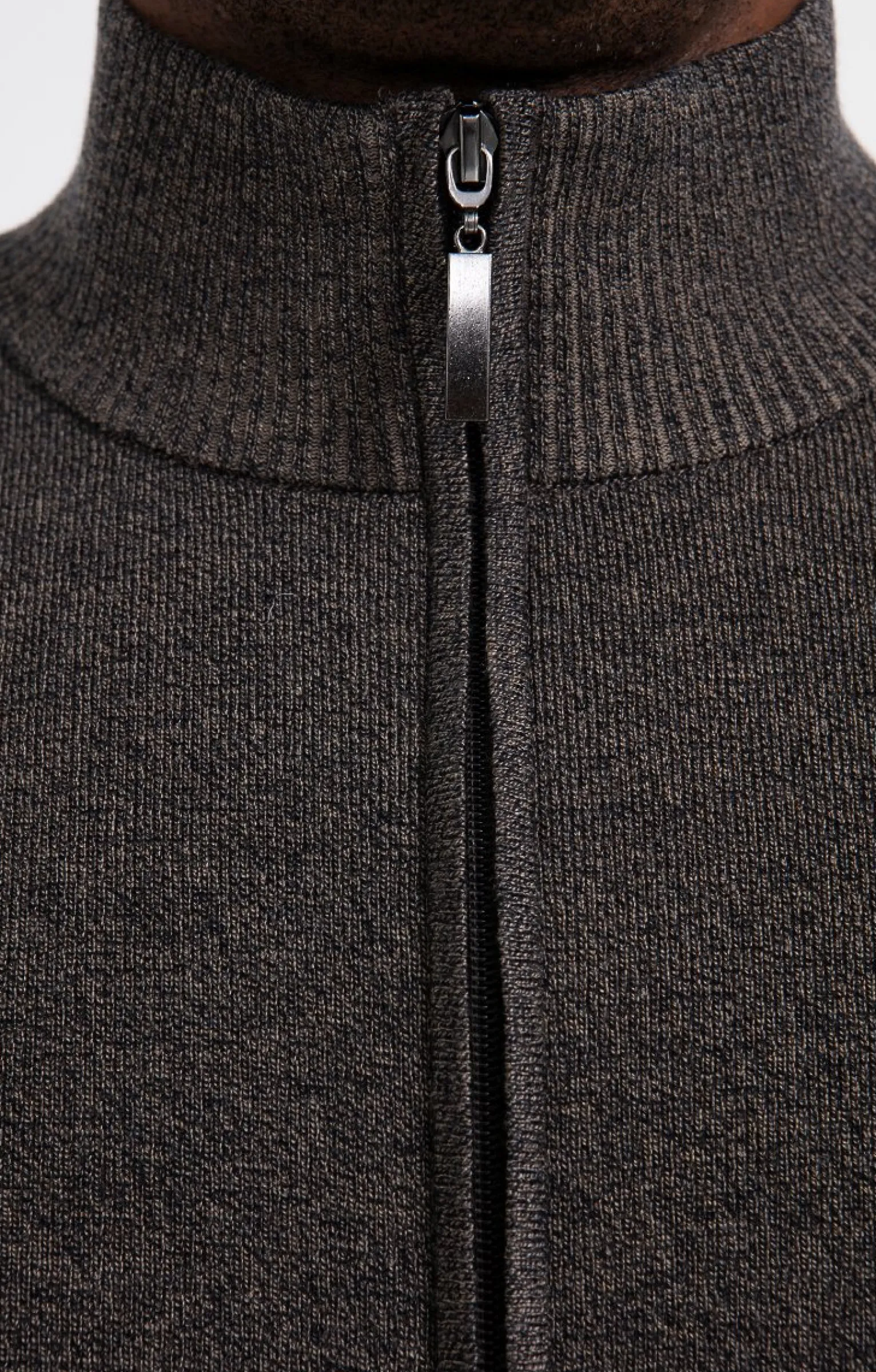 Pulls & Gilets<Armand Thiery Gilet uni zippé - Marron