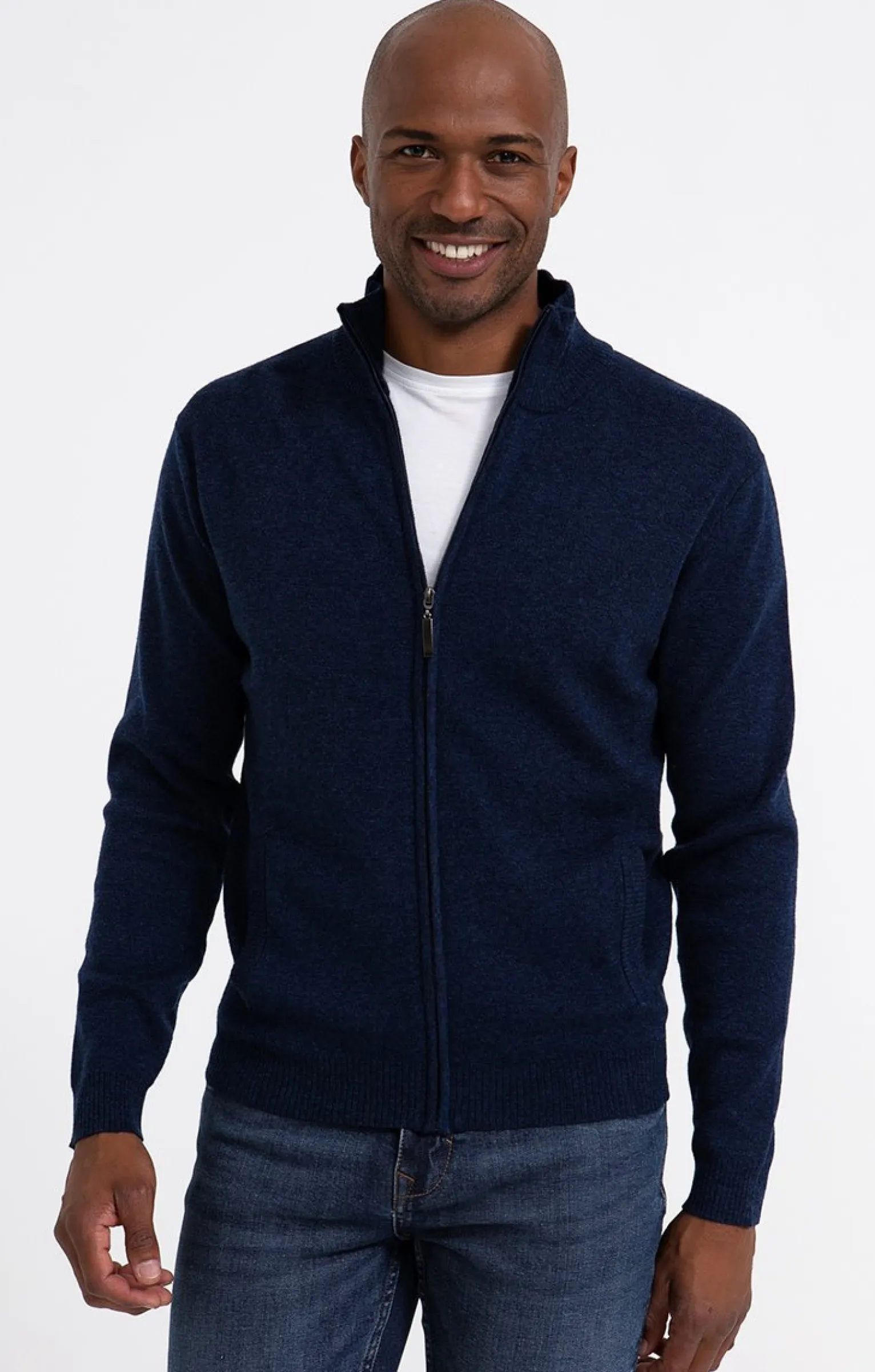 Pulls & Gilets<Armand Thiery Gilet uni zippé - Bleudur