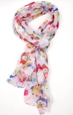 Accessoires<Armand Thiery Grand foulard léger motif hibou - Multicolore