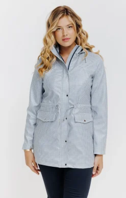Impers & Parkas<Armand Thiery Imperméable en gomme à imprimé fantaisie - Marine
