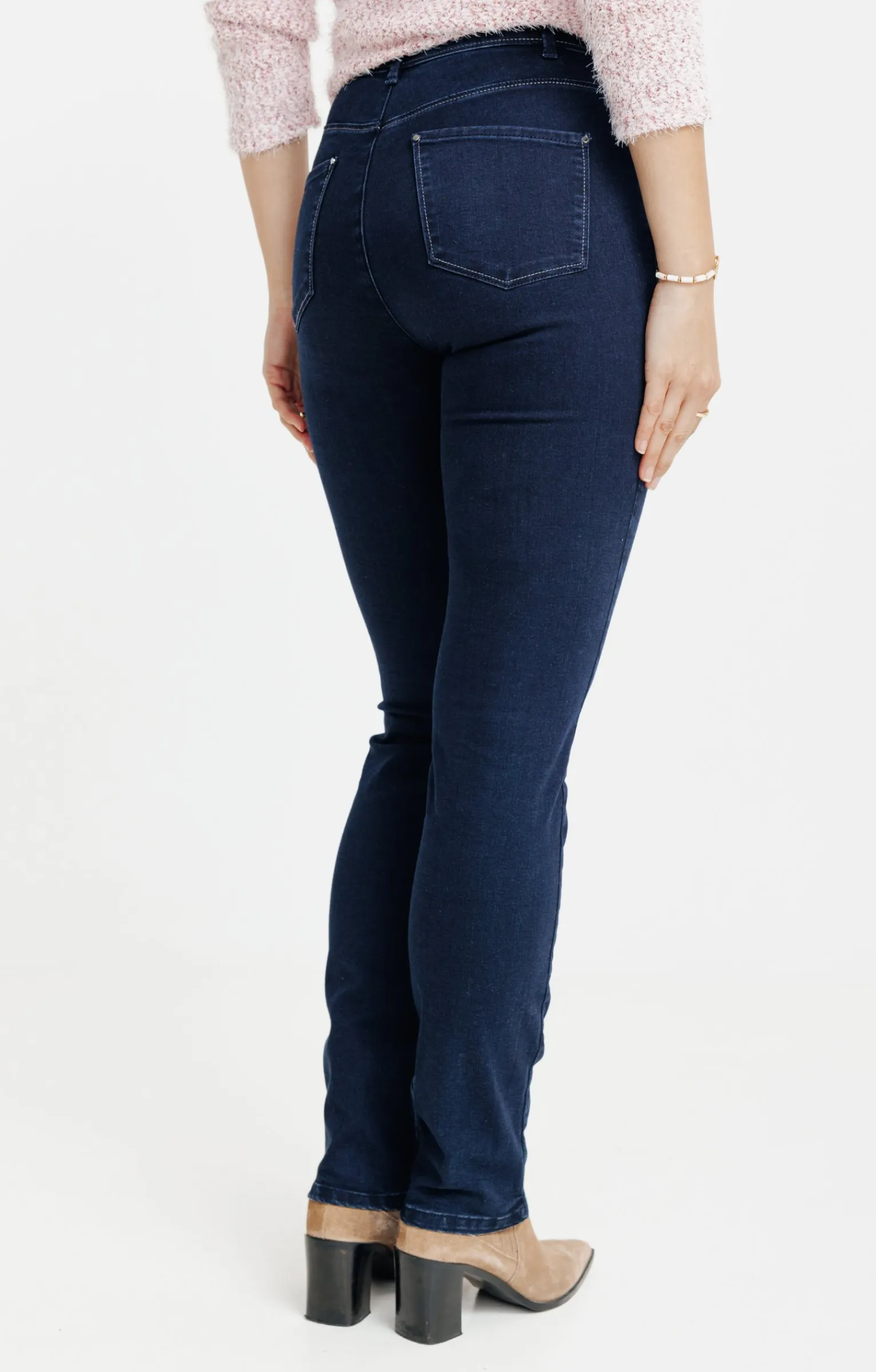 Pantalons<Armand Thiery Jean droit détail strass poche - Bleu