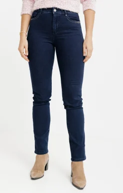 Pantalons<Armand Thiery Jean droit détail strass poche - Bleu