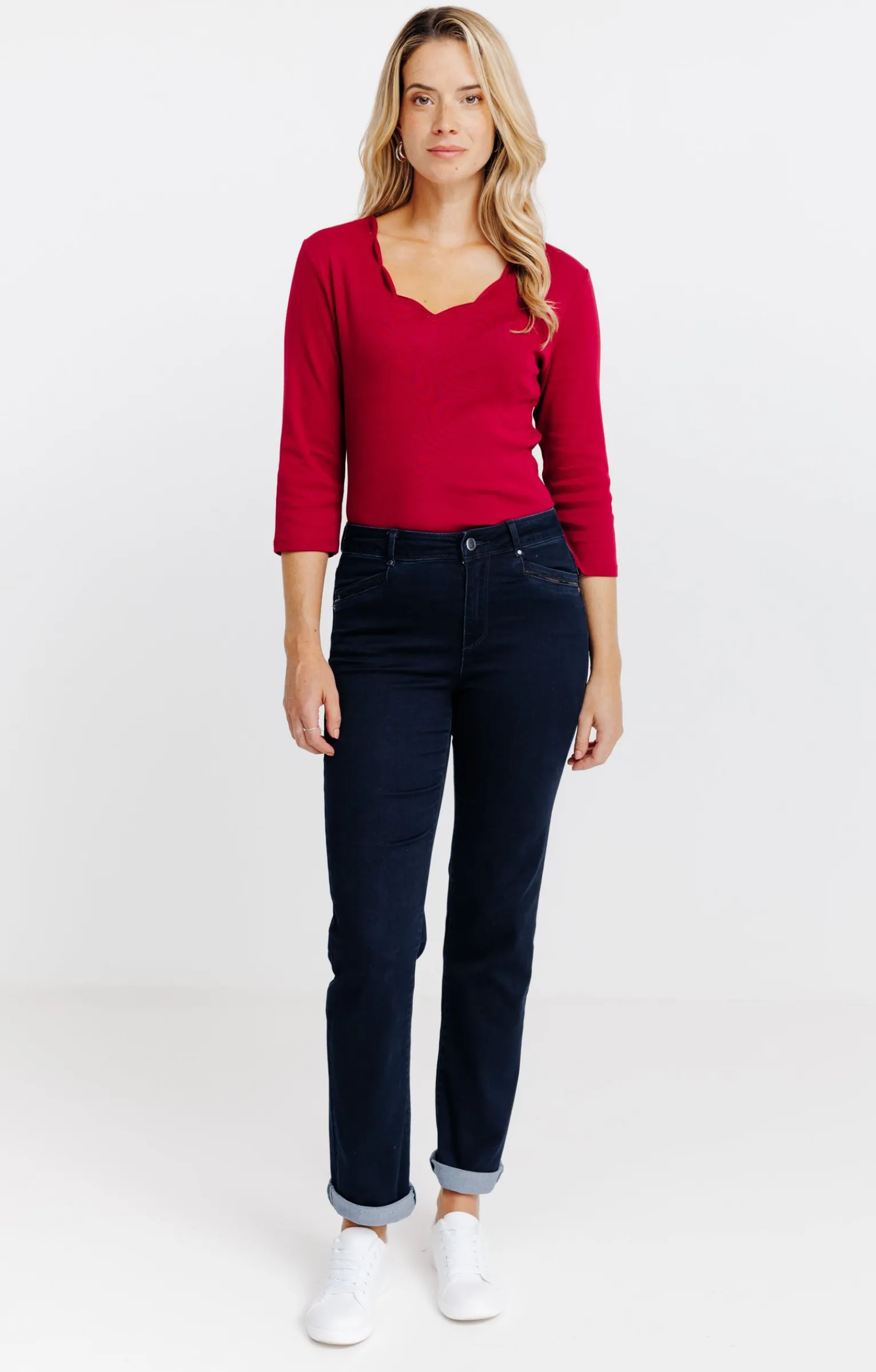 Pantalons<Armand Thiery Jean droit détails sequins - Bleu