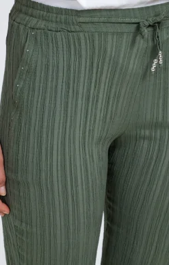 Pantalons<Armand Thiery Jogging aspect plissé - Kaki