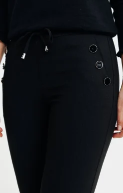 Pantalons<Armand Thiery Jogging fluide détail bouton - Noir