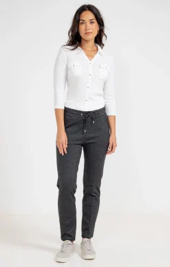 Pantalons<Armand Thiery Jogging milano chiné - Anthracite