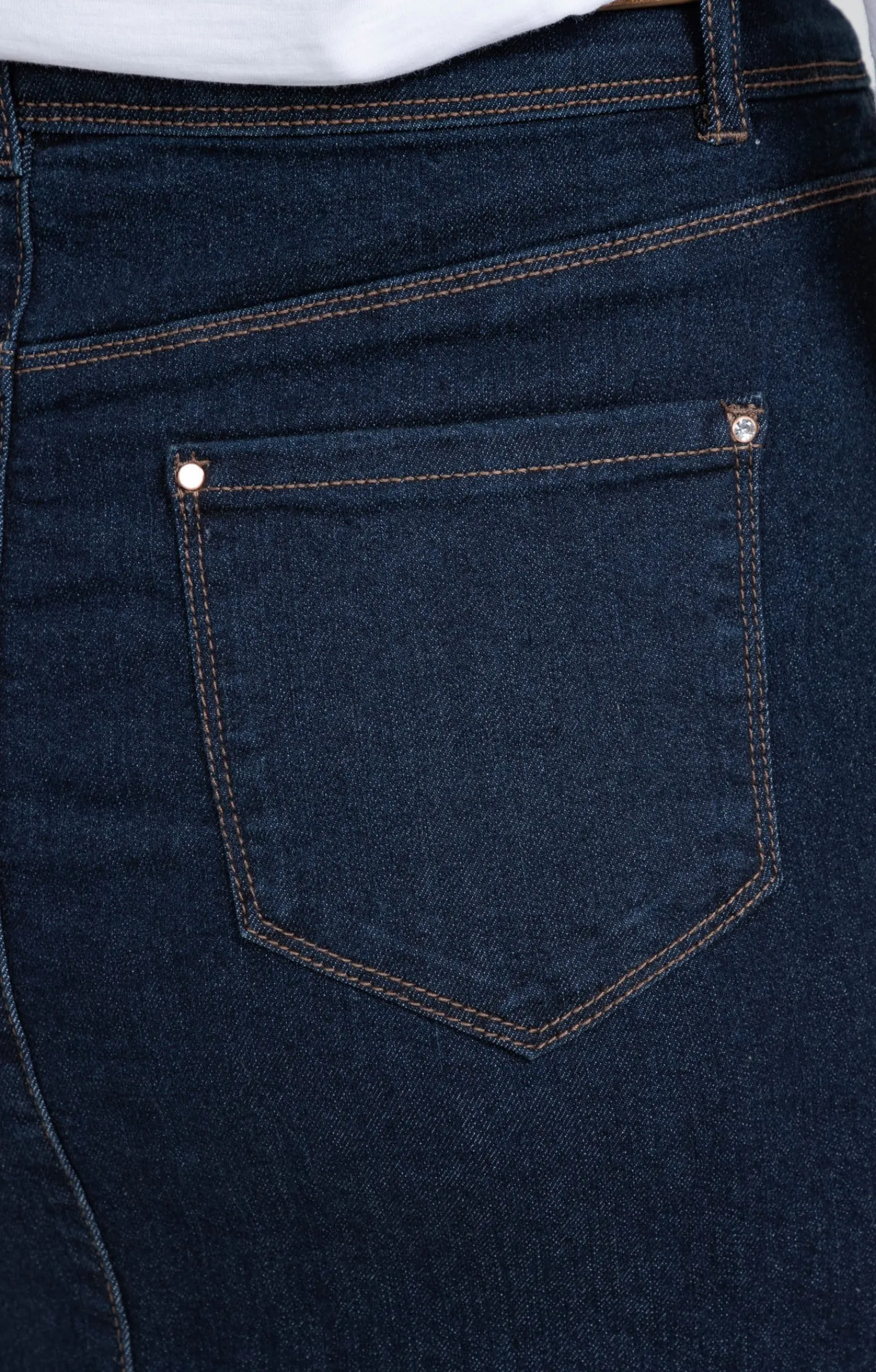Jupes<Armand Thiery Jupe denim brut avec ceinture - Bleu
