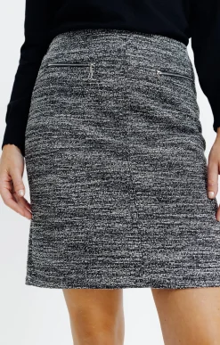 Jupes<Armand Thiery JUPE EN MAILLE DOUBLEE DETAIL ZIP - Noir