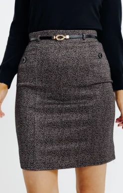 Jupes<Armand Thiery JUPE JACQUARD - FANTAISIE AVEC CEINTURE - Noir