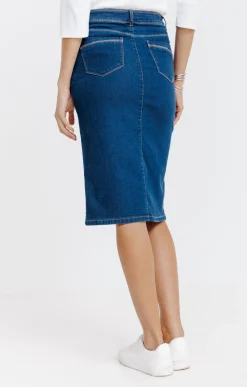 Jupes<Armand Thiery Jupe longue denim stone - Bleu