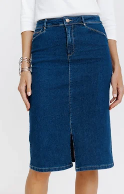 Jupes<Armand Thiery Jupe longue denim stone - Bleu