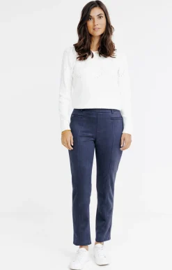 Pantalons<Armand Thiery legging suédine détail clous - Marine
