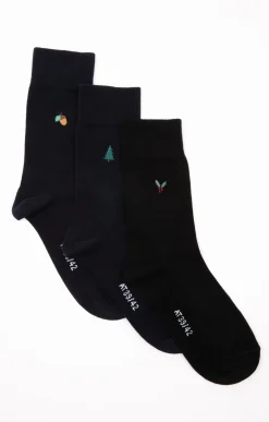 Sous-vêtements & Nuit<Armand Thiery Lot de 3 paires chaussettes HIVER BROD - Noir