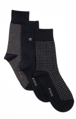 Sous-vêtements & Nuit<Armand Thiery Lot de 3 paires de chaussettes TRAIT FIN - Marine