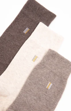 Sous-vêtements & Nuit<Armand Thiery Lot de 3 paires de chaussettes LINE - Marron