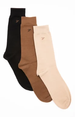 Sous-vêtements & Nuit<Armand Thiery Lot de 3 paires de chaussettes BIRDS - Marron