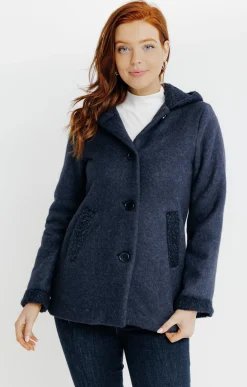 Manteaux<Armand Thiery Manteau à capuche - Marine