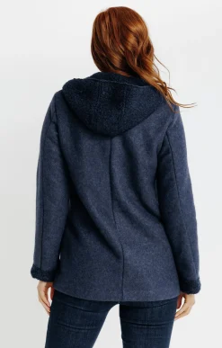 Manteaux<Armand Thiery Manteau à capuche - Marine
