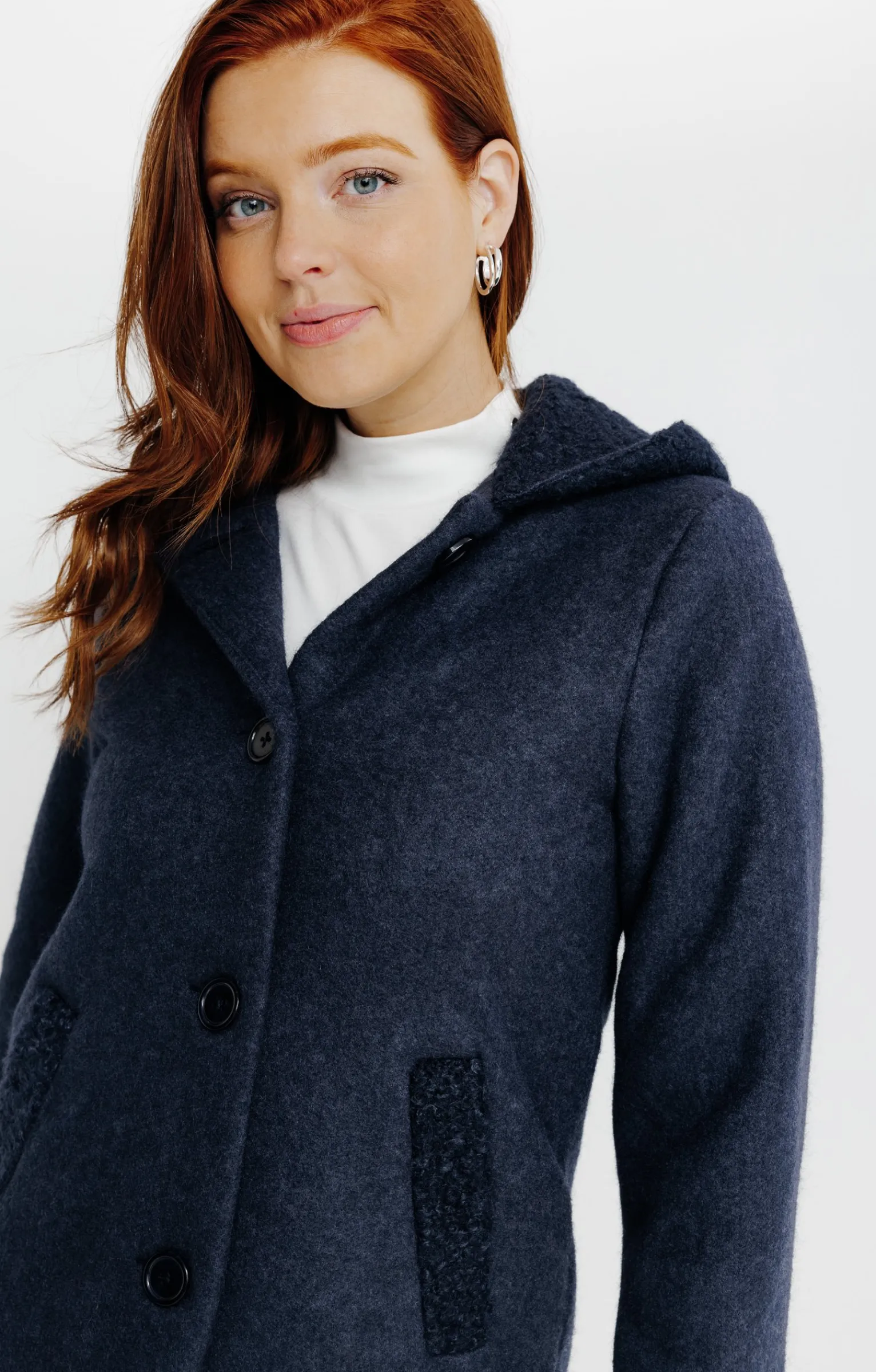 Manteaux<Armand Thiery Manteau à capuche - Marine