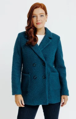 Manteaux<Armand Thiery Manteau court col tailleur - Pétrole