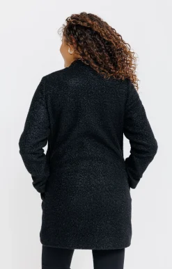 Manteaux<Armand Thiery Manteau long en matière bouclette - Noir