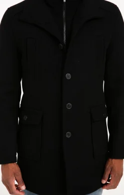 Manteaux<Armand Thiery Manteau mi-long BLACK M - Noir