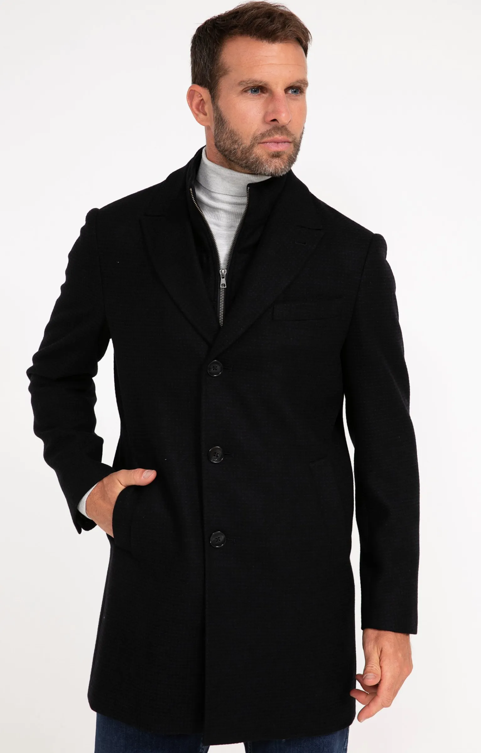 Manteaux<Armand Thiery Manteau mi-long BLUGAUFRE - Marine