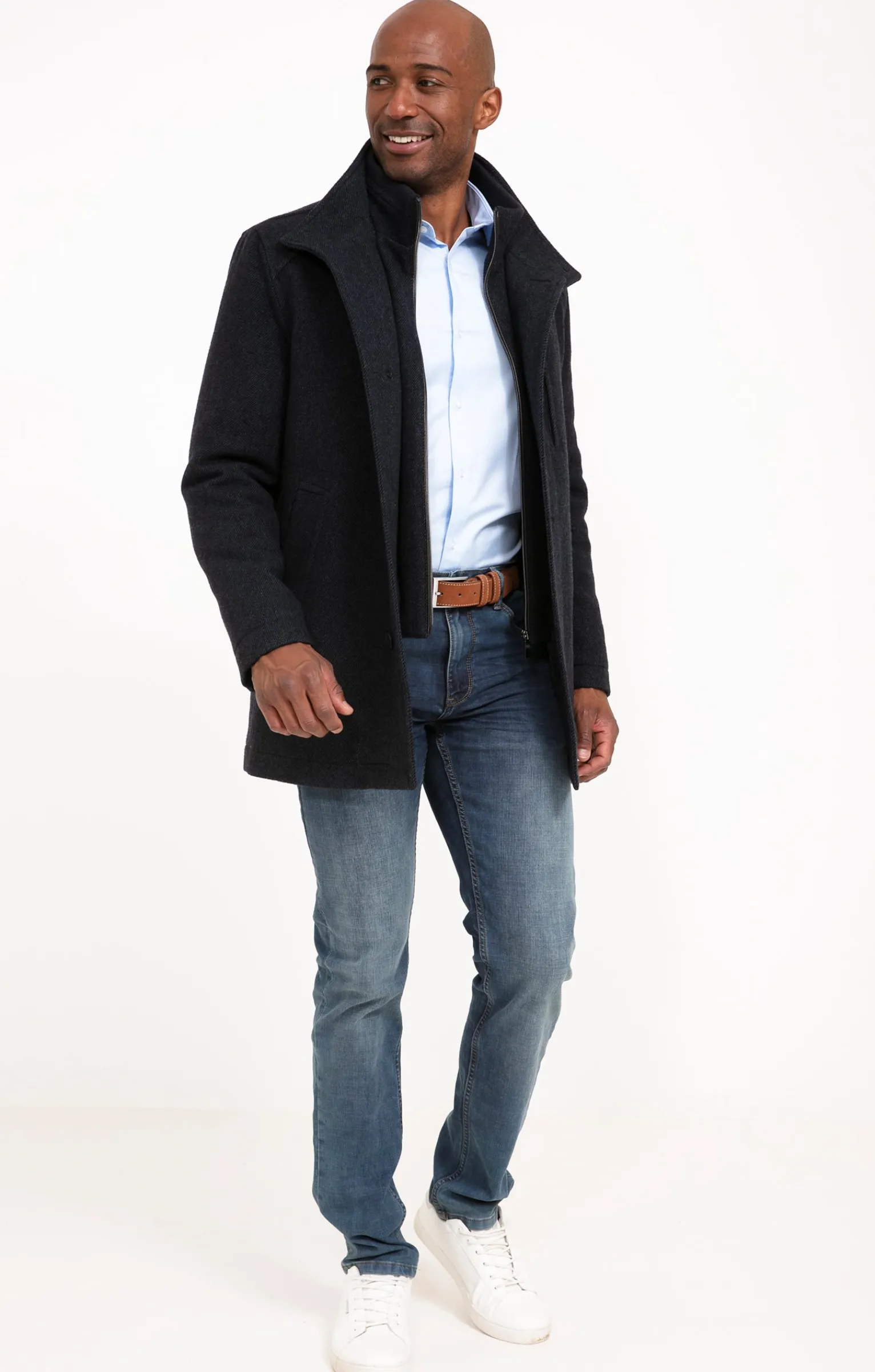 Manteaux<Armand Thiery Manteau mi-long GATIBLU - Marine