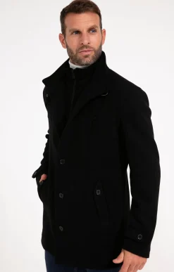 Manteaux<Armand Thiery Manteau mi-long NEW SAENOSTE - Noir