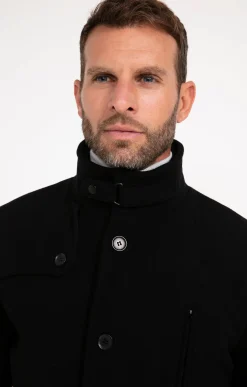 Manteaux<Armand Thiery Manteau mi-long NEW SAENOSTE - Noir