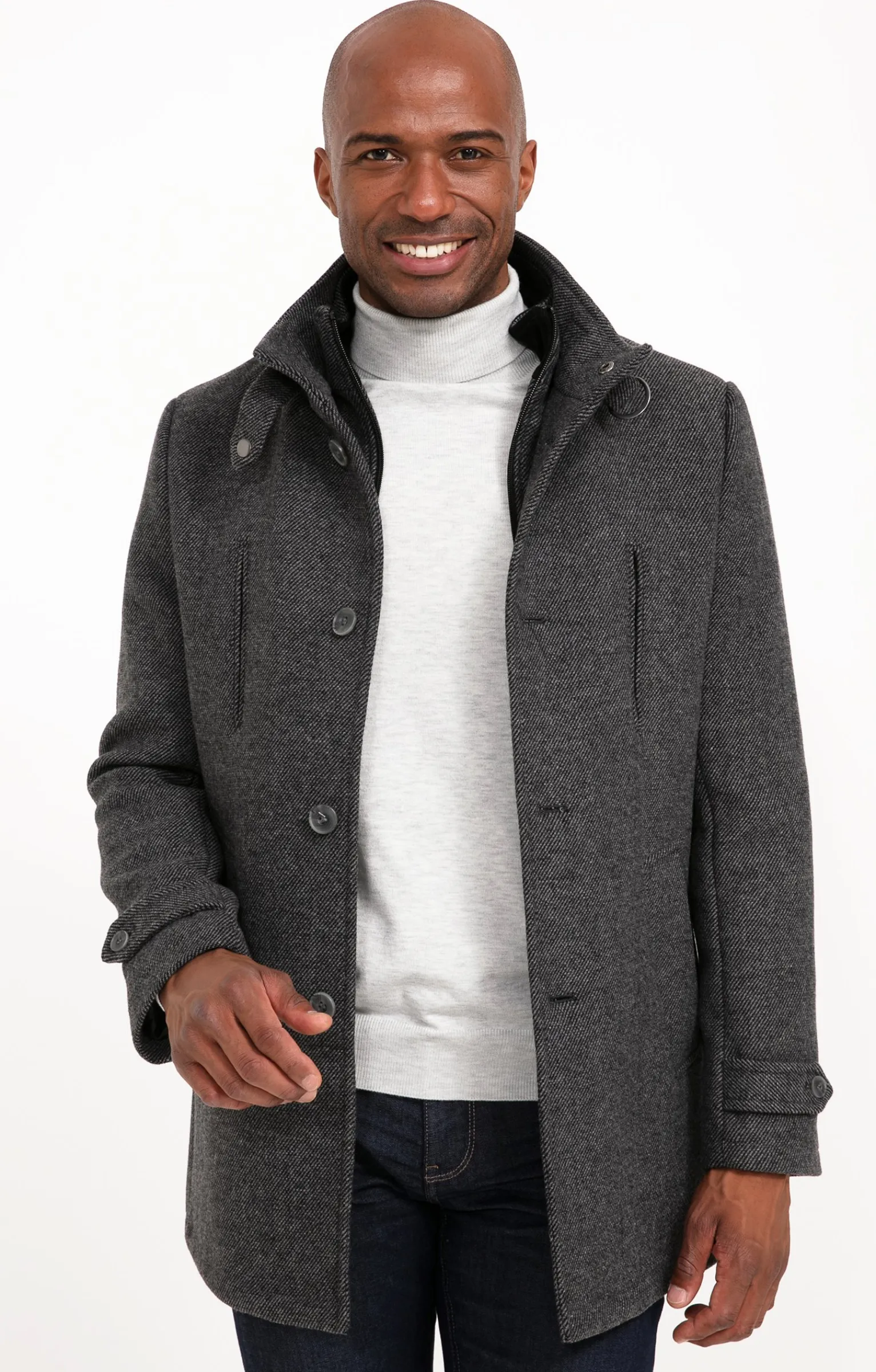 Manteaux<Armand Thiery Manteau mi-long SAELO - Grismoyen