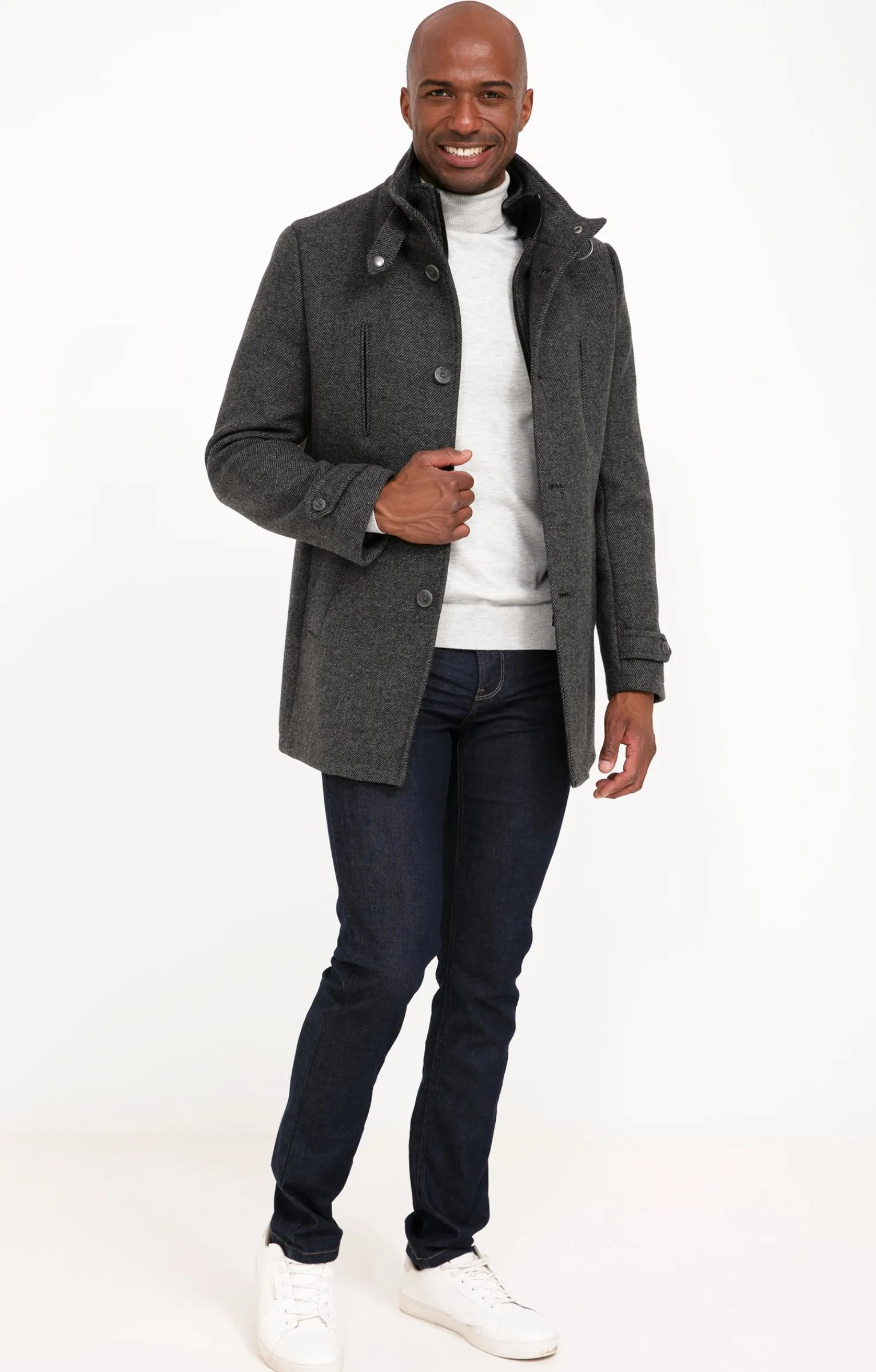 Manteaux<Armand Thiery Manteau mi-long SAELO - Grismoyen