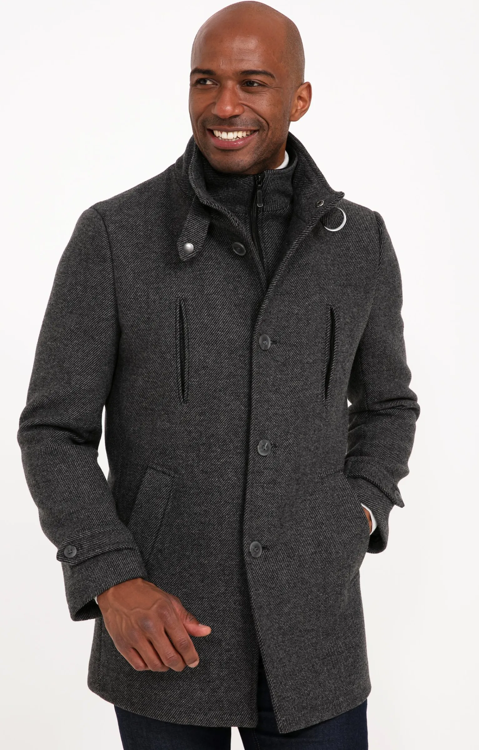 Manteaux<Armand Thiery Manteau mi-long SAELO - Grismoyen