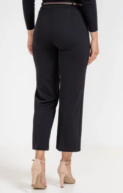 Pantalons<Armand Thiery Pantacourt large en maille détails clous - Noir