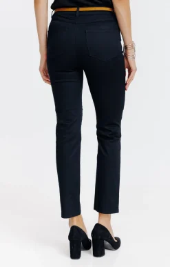 Pantalons<Armand Thiery Pantalon 7/8 avec ceinture similicuir - Noir