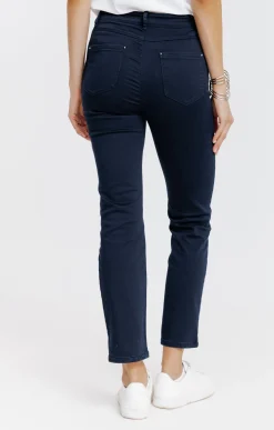 Pantalons<Armand Thiery Pantalon 7/8 coton détail clous poches - Marine