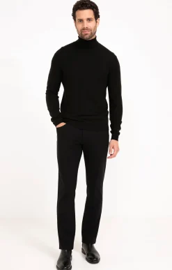 Pantalons<Armand Thiery Pantalon 5 poches Biface - Noir