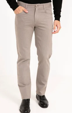 Pantalons<Armand Thiery Pantalon 5 poches Micro - Beige