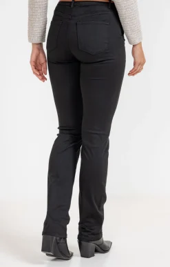 Pantalons<Armand Thiery Pantalon avec modal détail boutons pont - Noir