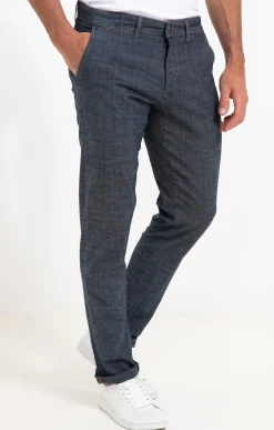 Pantalons<Armand Thiery Pantalon chino Denimlook - Bleu