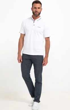 Pantalons<Armand Thiery Pantalon chino Denimlook - Bleu