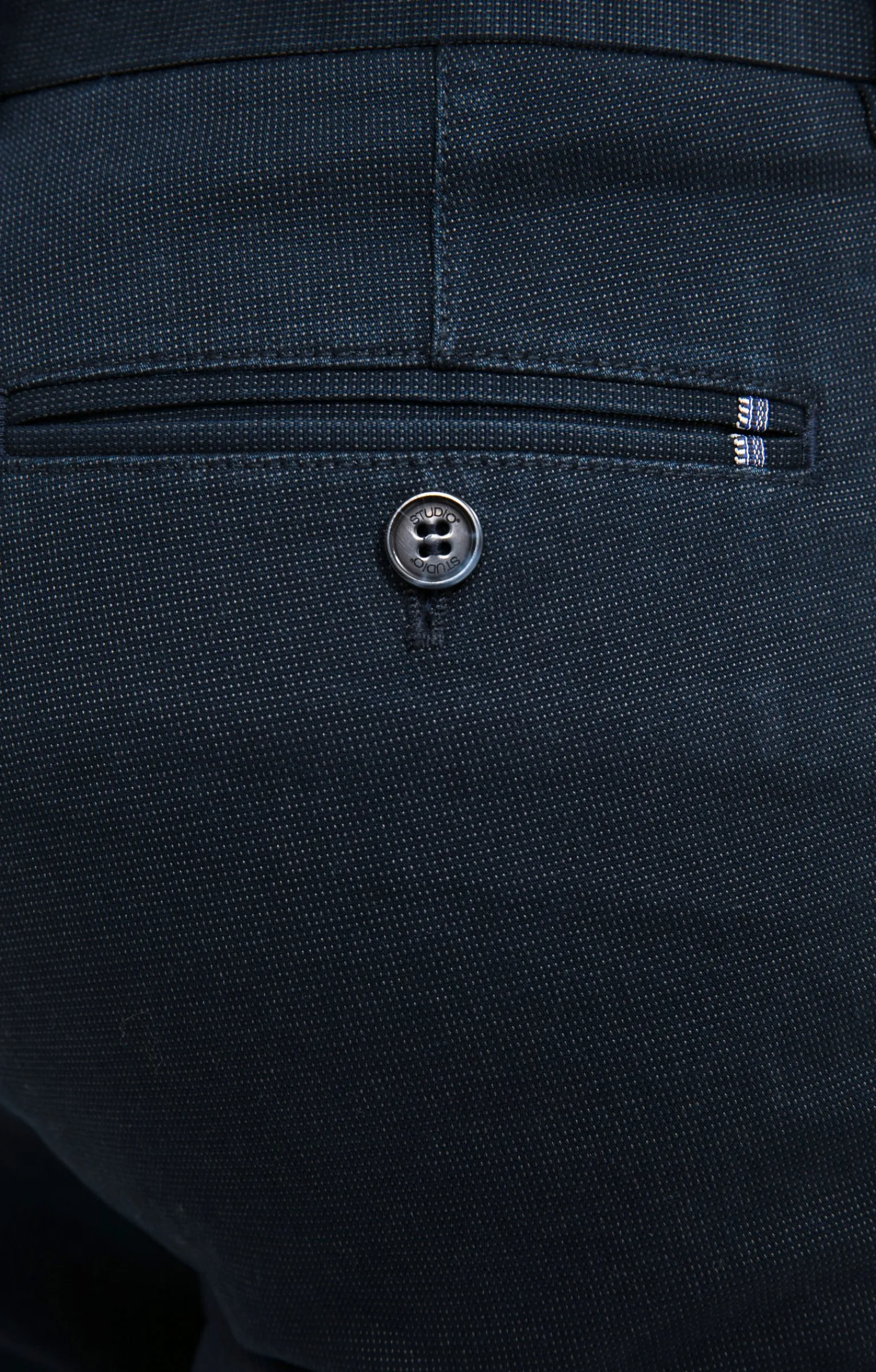 Pantalons<Armand Thiery Pantalon chino Micro - Bleu