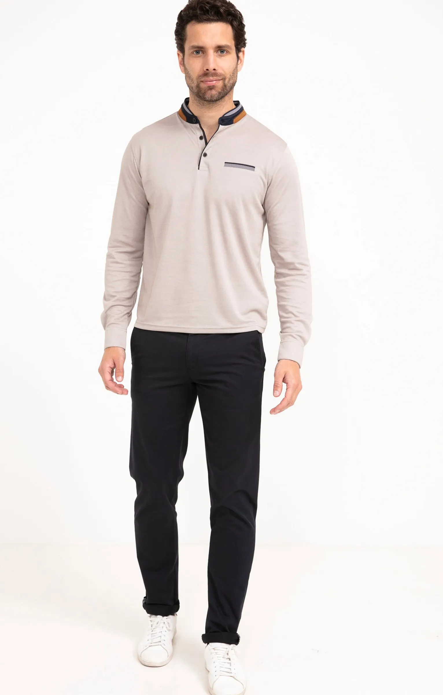 Pantalons<Armand Thiery Pantalon chino Uni - Marine